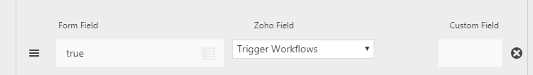 Screenshot for Setting Zoho CRM Workflow Trigger