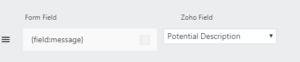 Field Map Paragraph Field for Zoho Potential Description